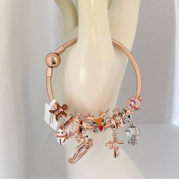 Linx Rose Gold Bracelet with Christmas Themed Charms - Picture 8 of 11